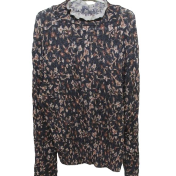 Zara Sweaters - Zara sheer floral shimmering size small sweater high neck